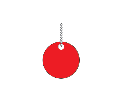 50MM CUSTOM TEXT BLANK PLASTIC LAMINATE TAG WITH 1 HOLE - PACK OF 25