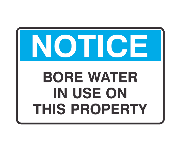 BORE WATER IN USE ON THIS PROPERTY