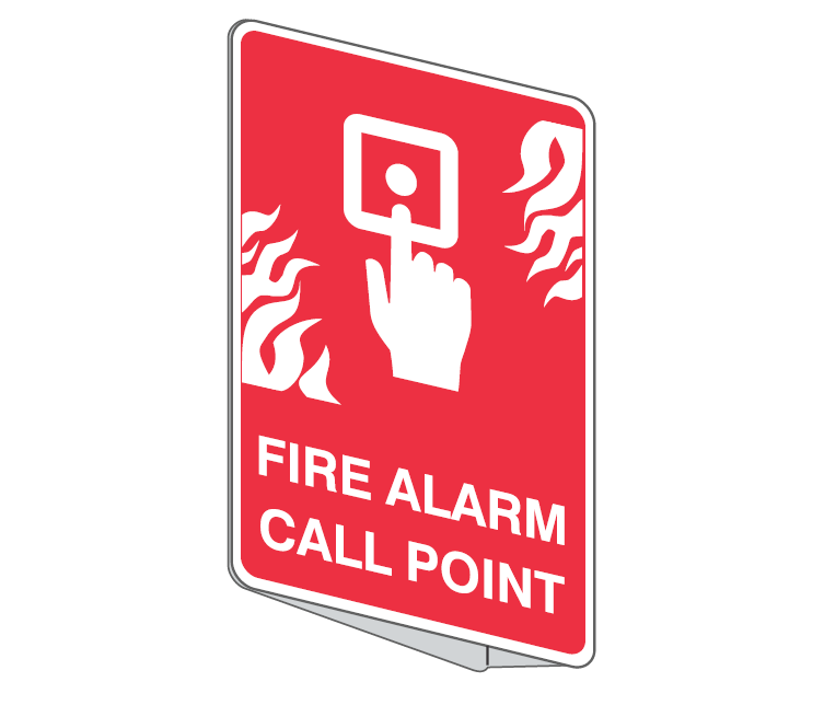 FIRE ALARM CALL POINT WITH PICTO WALL MOUNT 225 X 300