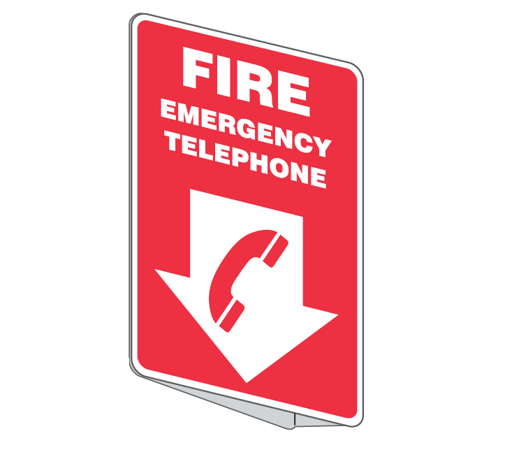 FIRE EMERGENCY TELEPHONE WITH PICTO WALL MOUNT 225 X 300