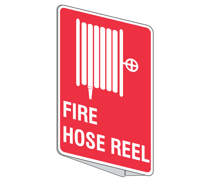 FIRE HOSE REEL WITH PICTO WALL MOUNT 225 X 300