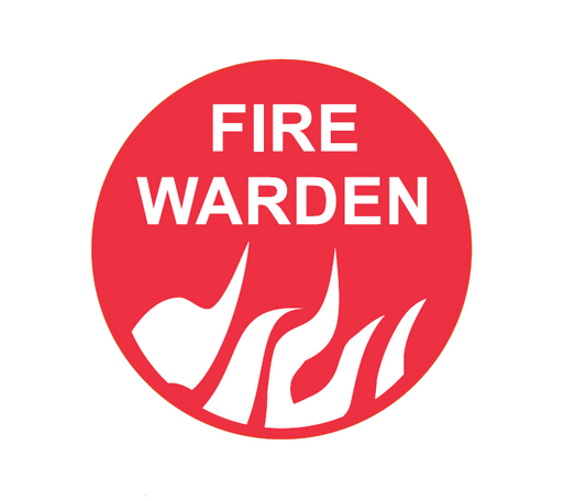 HARD HAT FIRE WARDEN ADHESIVE DISC 50MM - PACK OF 5