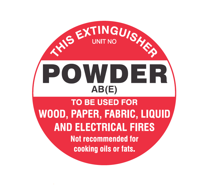 FIRE EQUIPMENT POLYPROPYLENE SIGN - POWDER AB(E)