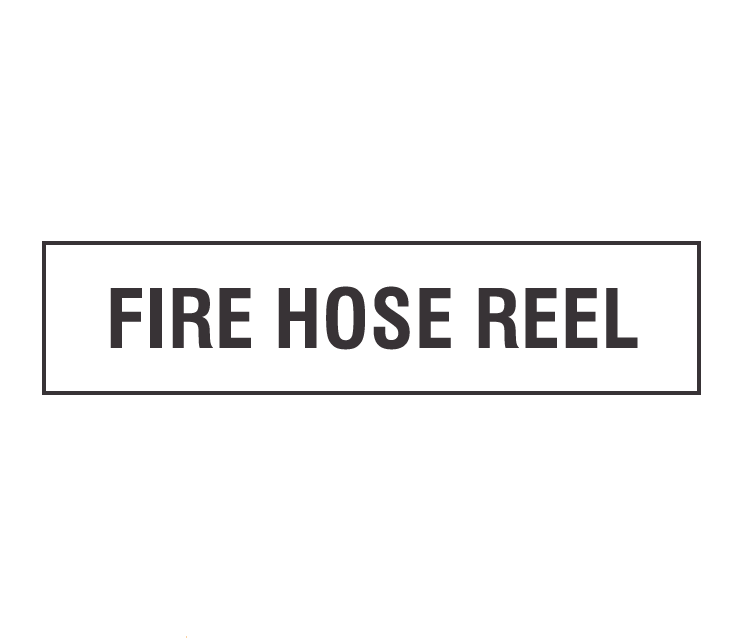 VINYL LETTERING FIRE HOSE REEL - 50MM TEXT