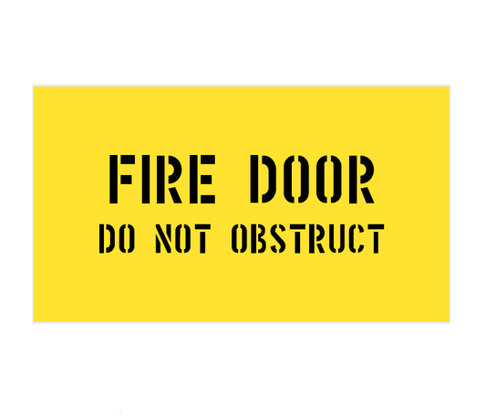 FIRE DOOR DO NOT OBSTRUCT STENCIL 400 x 200