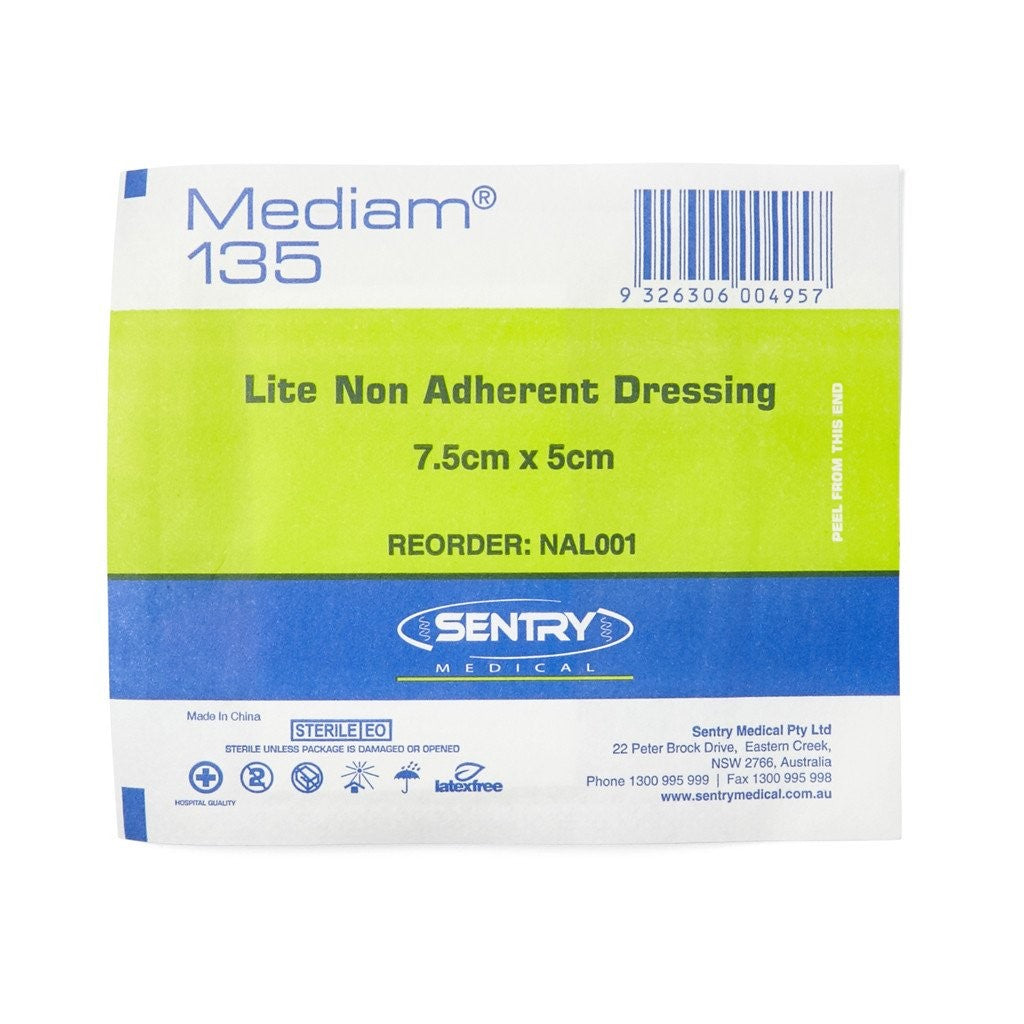 LOW-ADHERENT DRESSING 5CM X 7.5CM