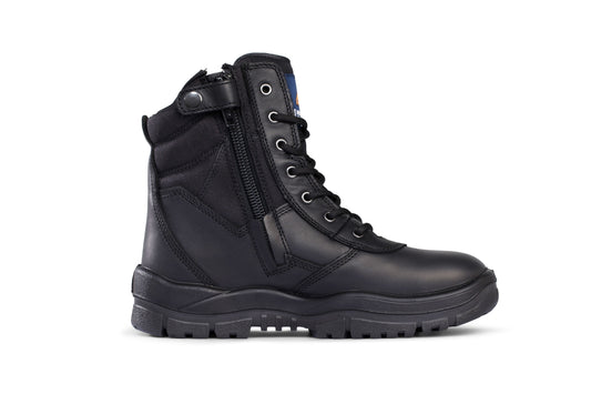 MONGREL BLACK HIGH LEG ZIPSIDER BOOT