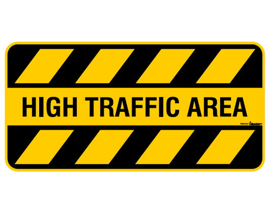 FLOOR MARKER HIGH TRAFFIC AREA ADHESIVE LABEL 500 X 250