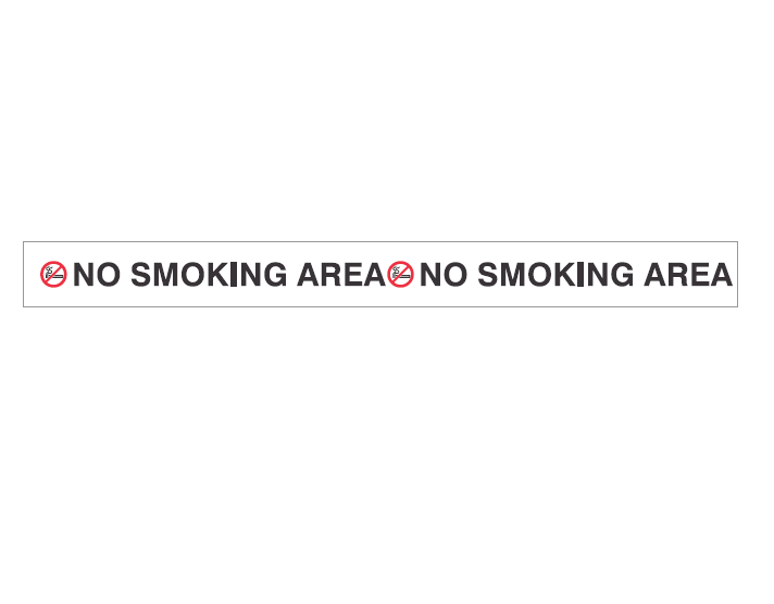 FLOOR MARKING TAPE NO SMOKING AREA WITH PICTO ADHESIVE LABEL 50 X 1200