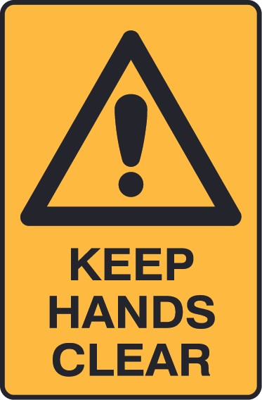 KEEP HANDS CLEAR