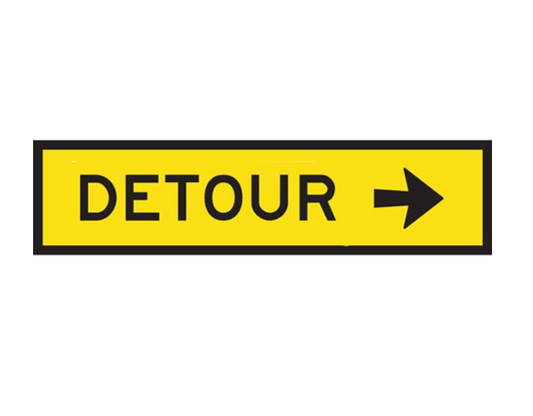 CORFLUTE DETOUR RIGHT ARROW 1200 X 300
