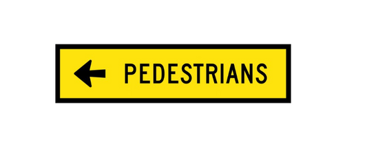 CORFLUTE PEDESTRIANS LEFT ARROW 1200 X 300