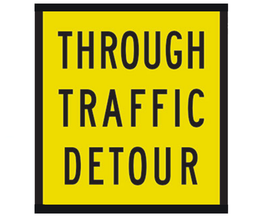 CORFLUTE THROUGH TRAFFIC DETOUR 600 X 600