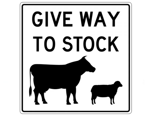 GIVE WAY TO STOCK CLASS 1 REFLECTIVE 900 X 900