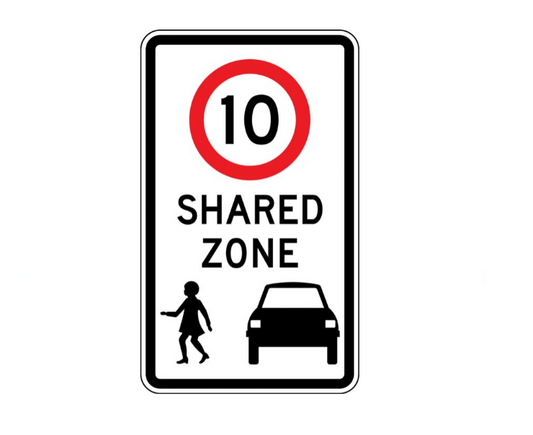SHARED ZONE SIGN 450 X 750