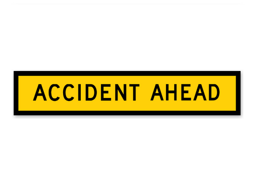 CORFLUTE ACCIDENT AHEAD 1200 X 300