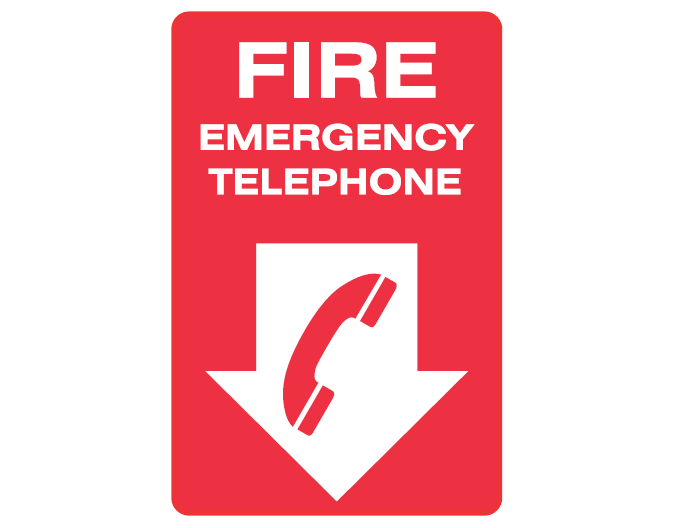 FIRE EMERGENCY TELEPHONE WITH PICTO