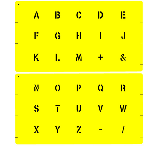 STENCIL MAT A - Z 75MM