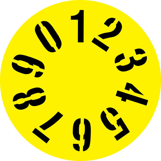 CLOCK FACE STENCIL 0 - 9 50MM