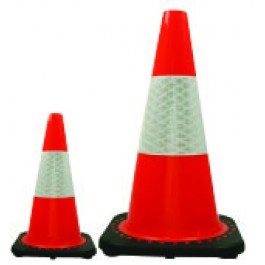 TRAFFIC CONE ORANGE WITH REFLECTIVE BAND 450MM