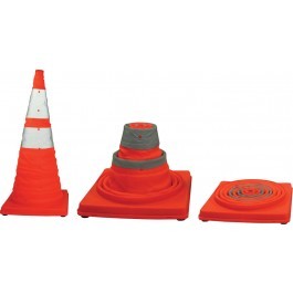 TRAFFIC CONE ORANGE REFLECTIVE COLLAPSIBLE 700MM