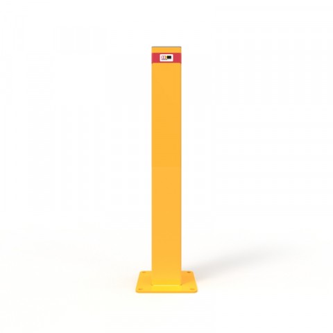 BOLLARD 150MM SQUARE SURFACE MOUNTED - GALVANISED & POWDER COATED