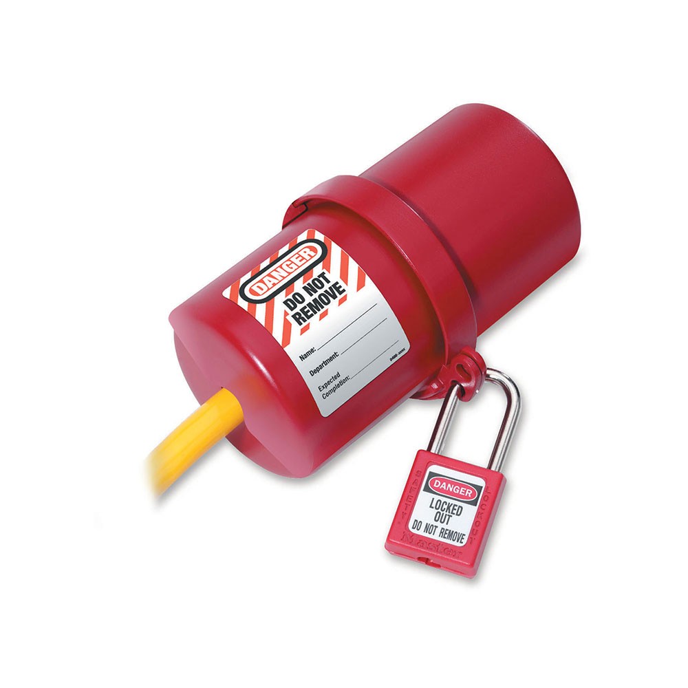 ROTATING LARGE ELECTRICAL PLUG LOCKOUT