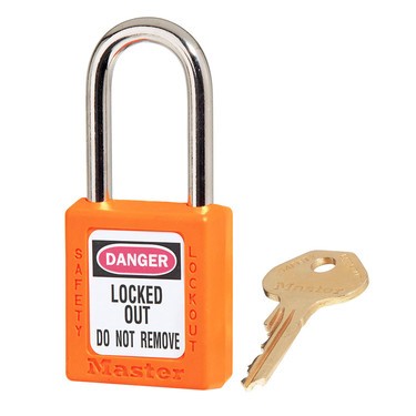 Masterlock 0410 Safety Padlock - Keyed Different 38MM - ORANGE