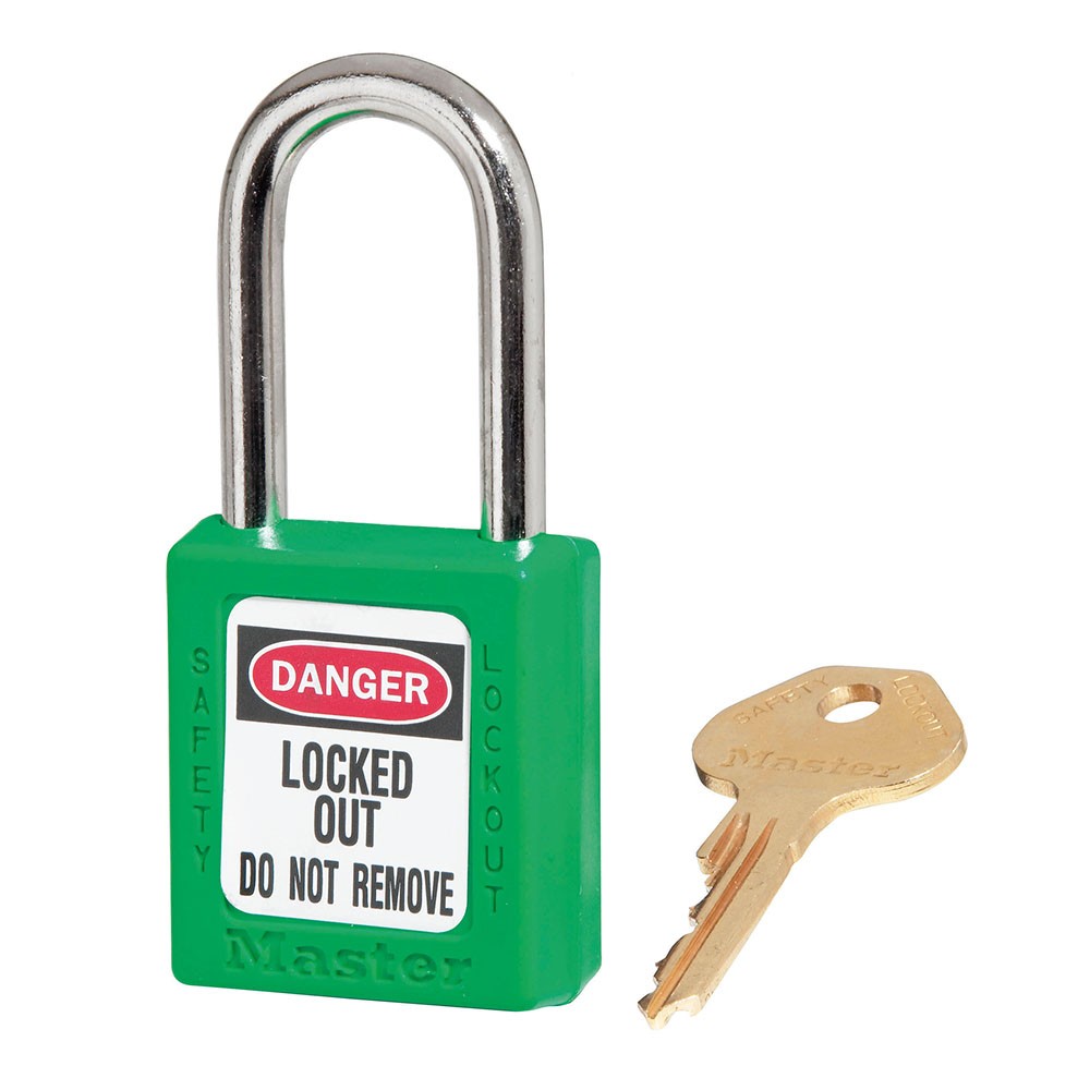 Masterlock 0410 Safety Padlock - Keyed Different 38MM - GREEN