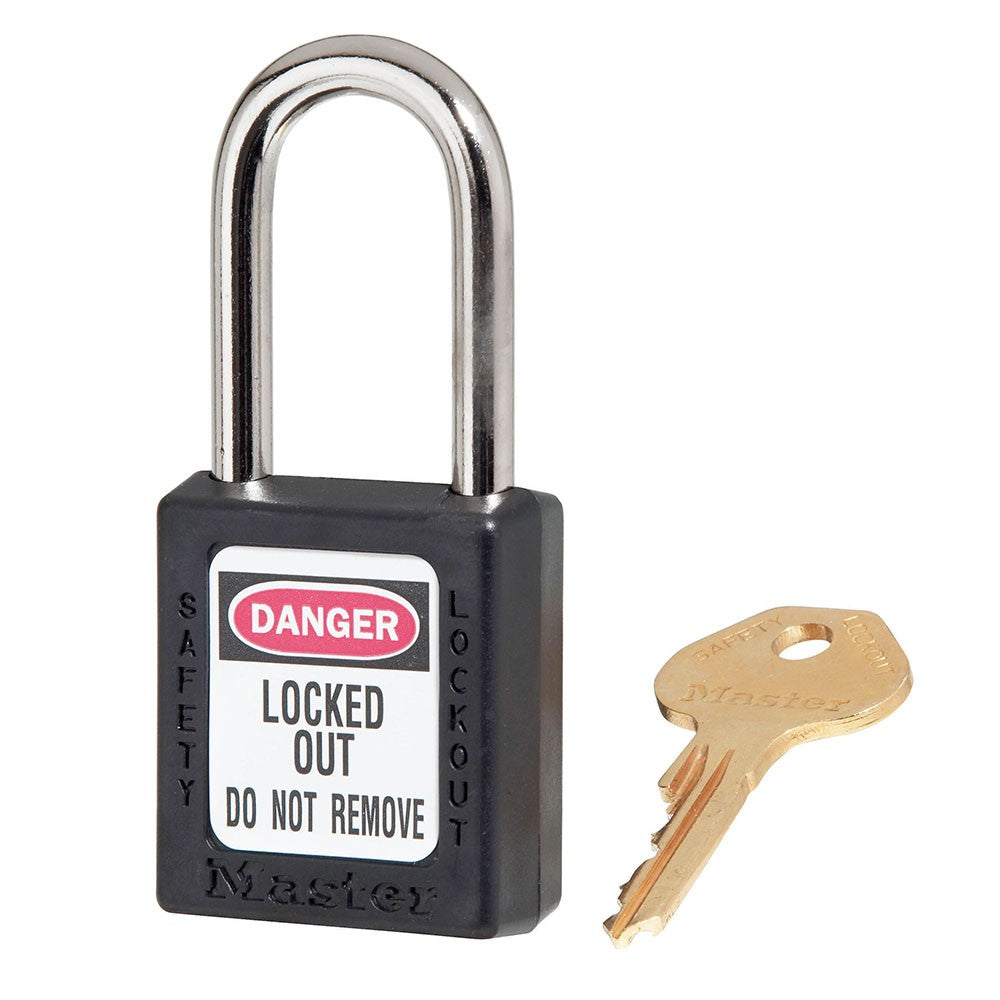 Masterlock 0410 Safety Padlock - Keyed Different 38MM - BLACK