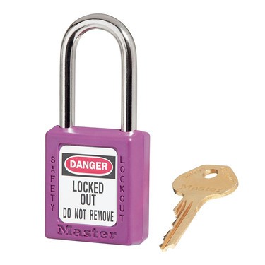 Masterlock 0410 Safety Padlock - Keyed Different 38MM - PURPLE