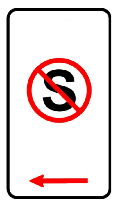 NO STANDING PICTO WITH ARROW 225 X 450