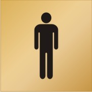 REVERSE ENGRAVED PAINT-FILLED MALE PICTO RESTROOM 150 X 150