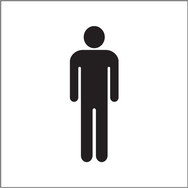 ENGRAVED MALE PICTO RESTROOM 150 X 150