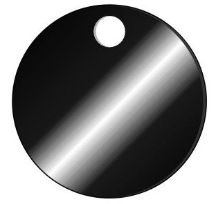 BLANK 1.2MM ANODISED ALUMINIUM TAG - PACK OF 20 - BLACK