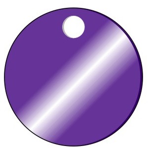 BLANK 1.2MM ANODISED ALUMINIUM TAG - PACK OF 20 - VIOLET