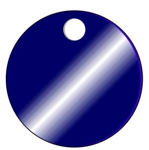 BLANK 1.2MM ANODISED ALUMINIUM TAG - PACK OF 20 - DARK BLUE
