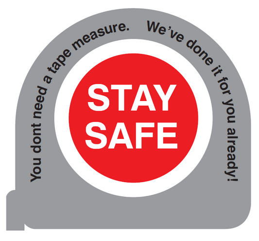 FLOOR MARKER STAY SAFE! NO TAPE MEASURE NEEDED 300 DIAMETER