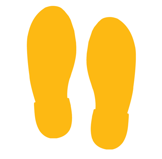 FLOOR MARKER FOOTPRINTS 300H ADHESIVE LABEL