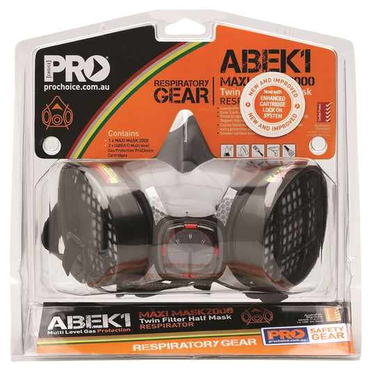 PROCHOICE ASSEMBLED HALF MASK WITH ABEK1 CARTRIDGES