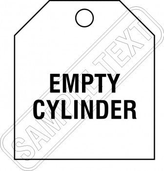 CUSTOM TEXT WHITE POLYPROPYLENE HAZARD TAG 80 X 100