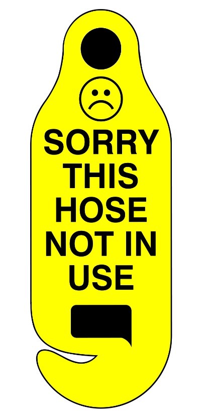 PETROL PUMP SIGN - SORRY THIS HOSE NOT IN USE
