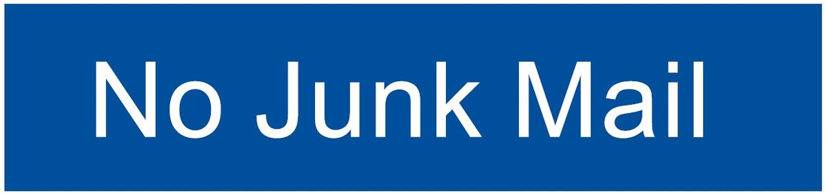ENGRAVED NO JUNK MAIL 200 X 48