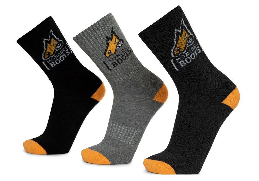 MONGREL COTTON SOCKS BLACK