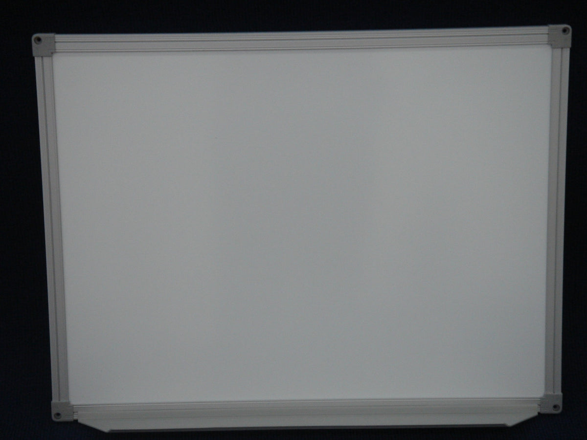 PORCELAIN WHITEBOARD WITH ANODISED ALUMINIUM FRAME & PEN LEDGER 900 X 900
