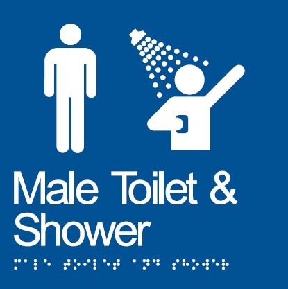 BRAILLE MALE TOILET & SHOWER 180 x 180