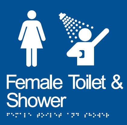 BRAILLE FEMALE TOILET & SHOWER 180 X 180