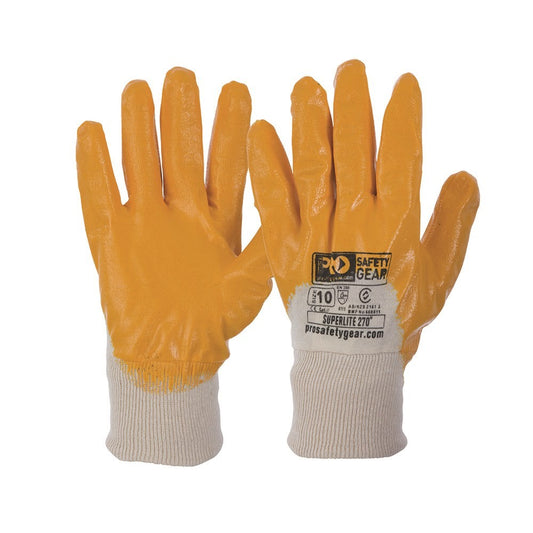 PROCHOICE SUPER-LITE ORANGE 3/4 DIPPED GLOVES