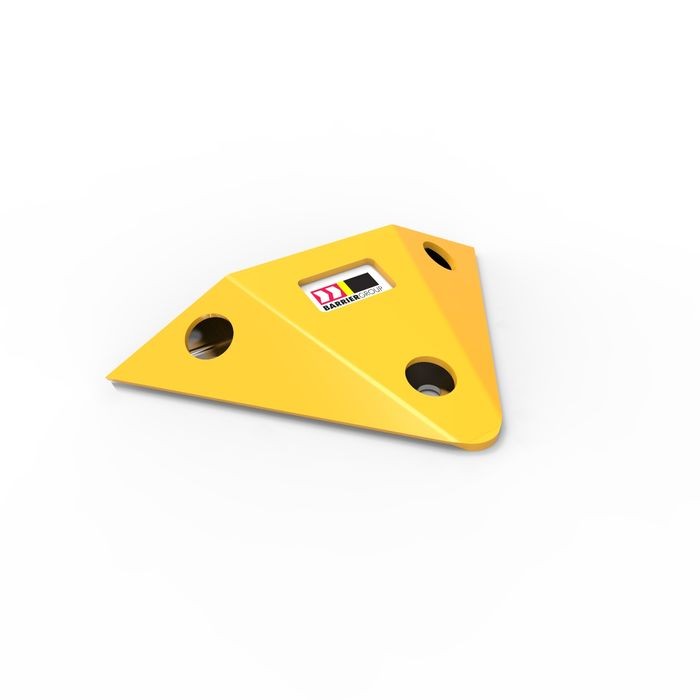 SLO-MOTION STEEL SPEED HUMP END CAPS PER PAIR - YELLOW