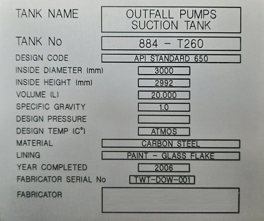ENGRAVED ANODISED ALUMINIUM IDENTIFICATION LABEL